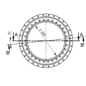 Drejekrans med indvendig fortanding