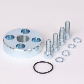 Portflange - lige st�l 4 x M8