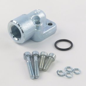 Portflange st�l 2xm6x20 + 2xm6x35