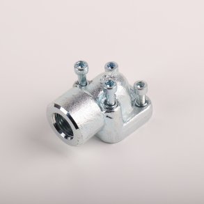 Portflange-vinkel st�l 2xm6x25 + 2xm6x40