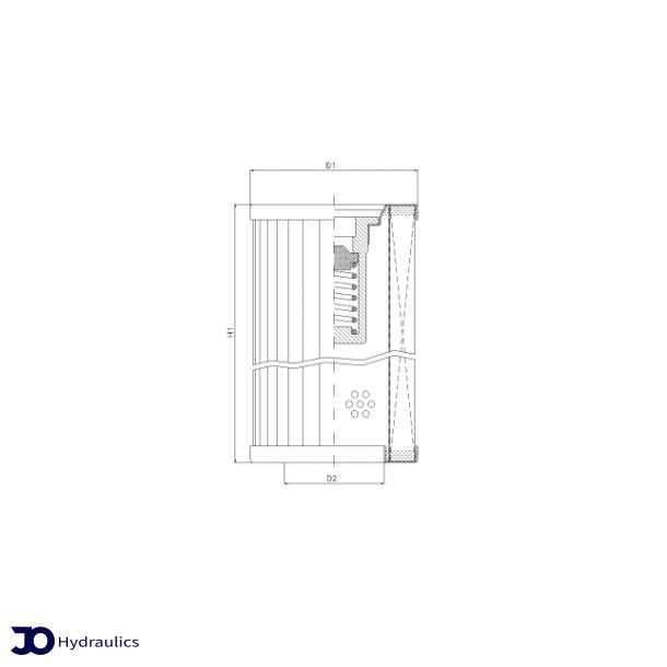 Filterelement 10 my - Bypass 1,7 bar