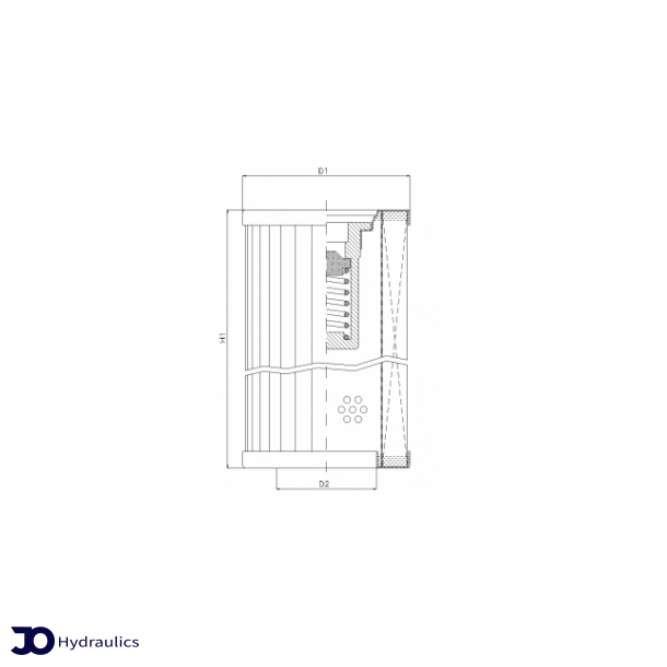 Filterelement 10 my - Bypass 1,7 bar